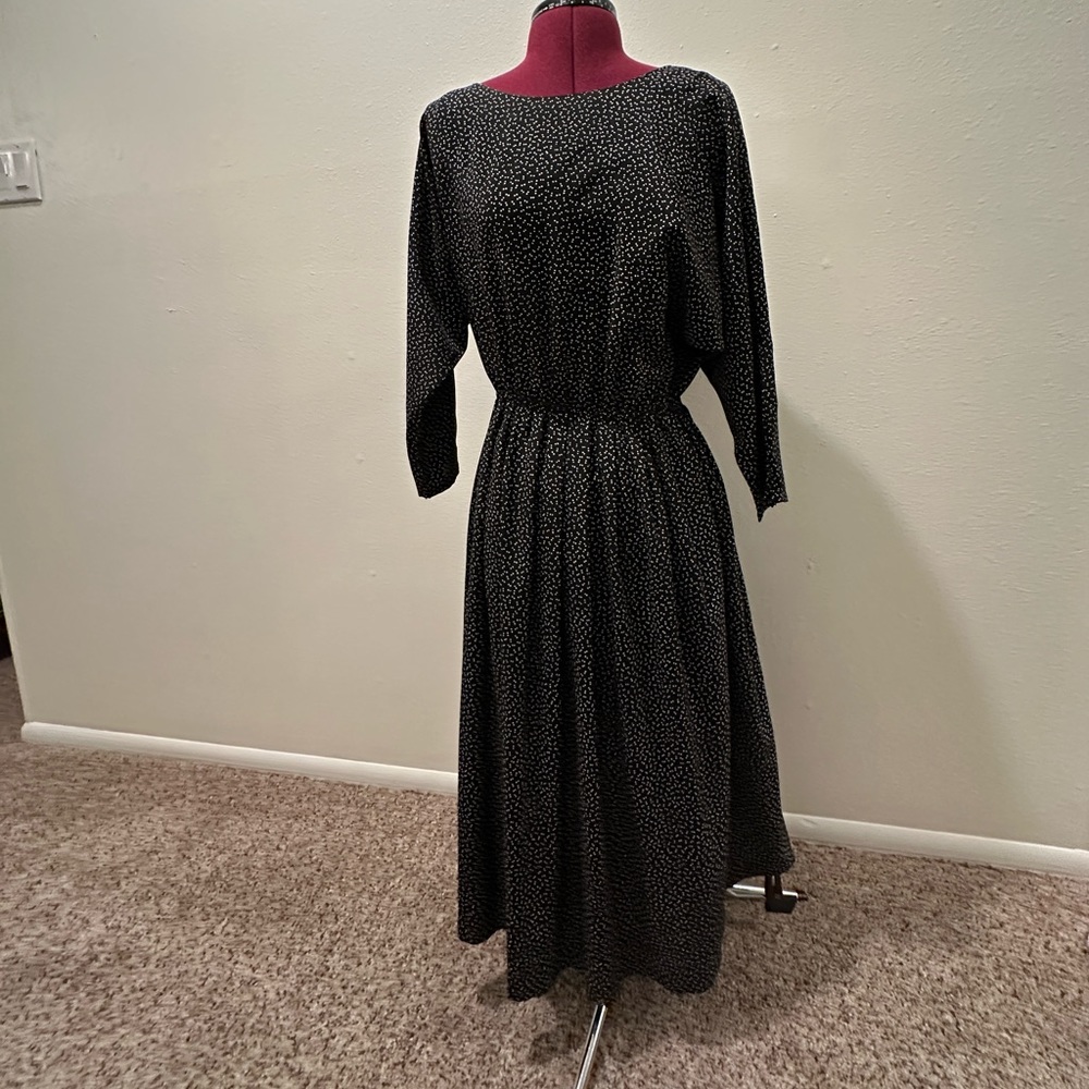 Vintage Dress Black Polk a Dot Dress